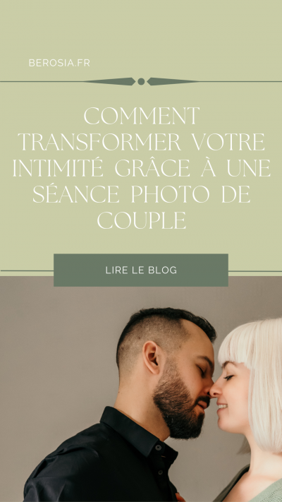 Epingle pour Pinterest pour un article de blog sur une séance photo boudoir de couple